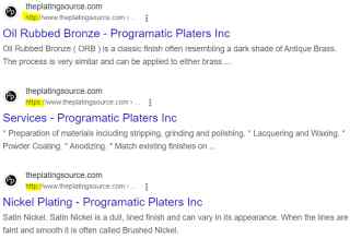 Google search results showing different protocols Google search results showing different protocols