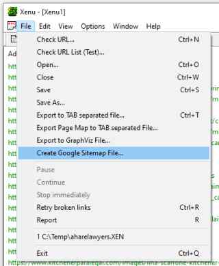 Use Xenu to generate an XML sitemap Use Xenu to generate an XML sitemap