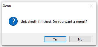Link Sleuth Report Option Link Sleuth Report Option