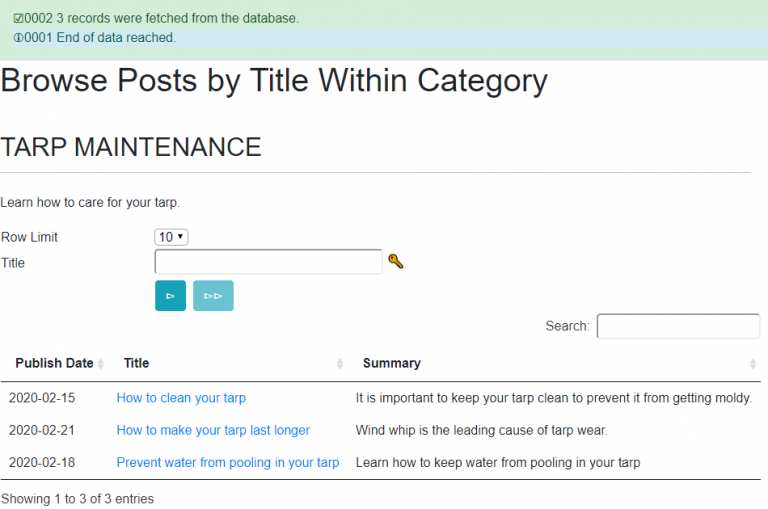 Blog Posts by Title within Category Blog Posts by Title within Category