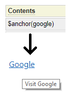 Sample anchor definition