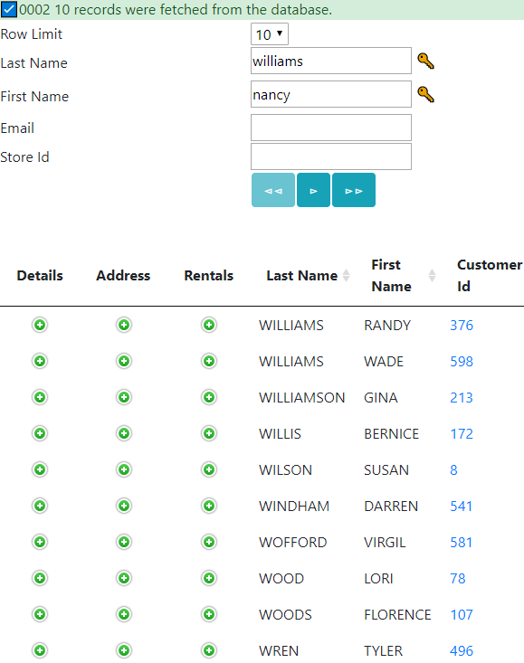 Browse multi-key with starting value