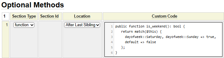 enum with method is_weekend