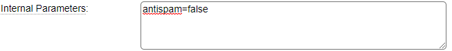 Anti spam setting on a page