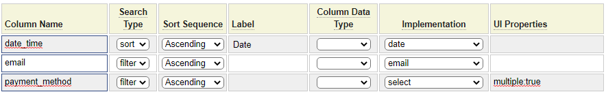 Updated browse search fields Updated browse search fields