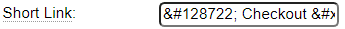 Checkout Short Link Text Checkout Short Link Text