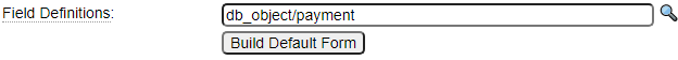 Enter your object name in the field definitions control Enter your object name in the field definitions control