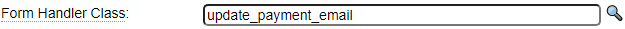 Set the form handler class Set the form handler class