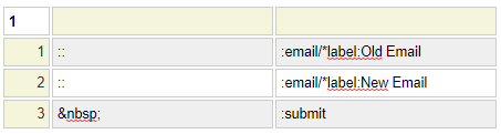 Form containing two email address fields Form containing two email address fields
