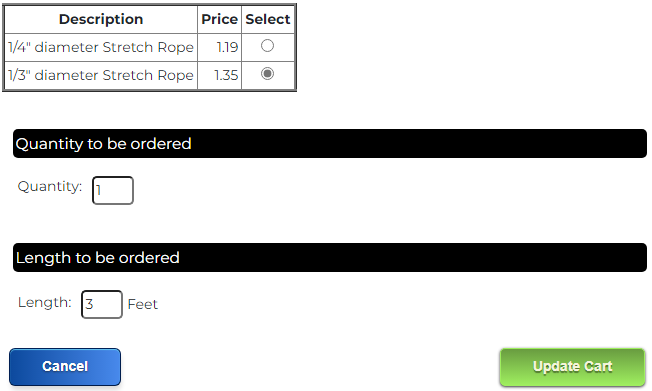 Simple product order form Simple product order form