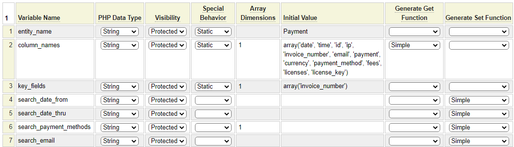 Payment API with new search fields Payment API with new search fields