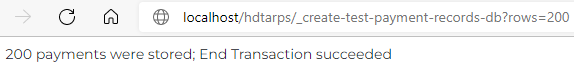 Successful store message with End Transaction Successful store message with End Transaction