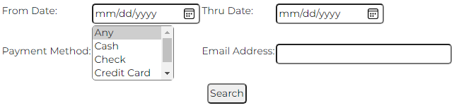 First version of our search form First version of our search form