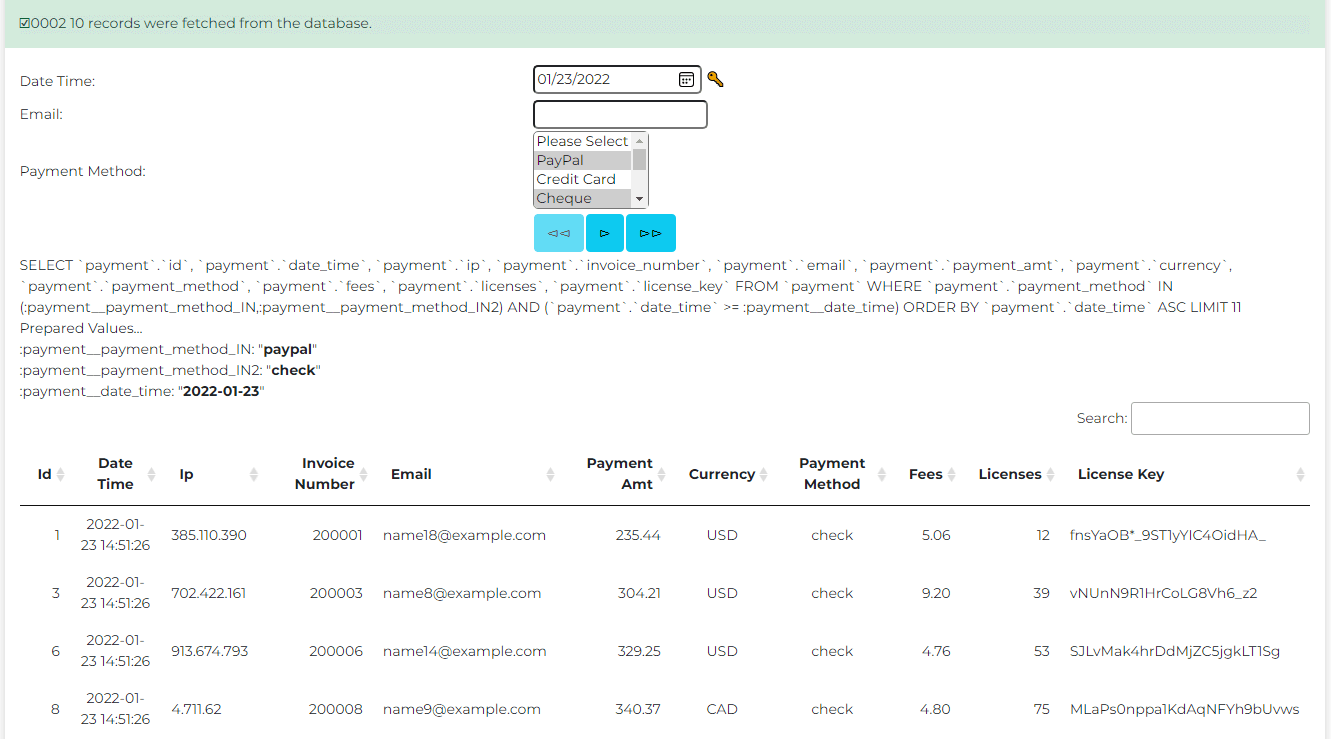 Revised payment browse with debug enabled Revised payment browse with debug enabled