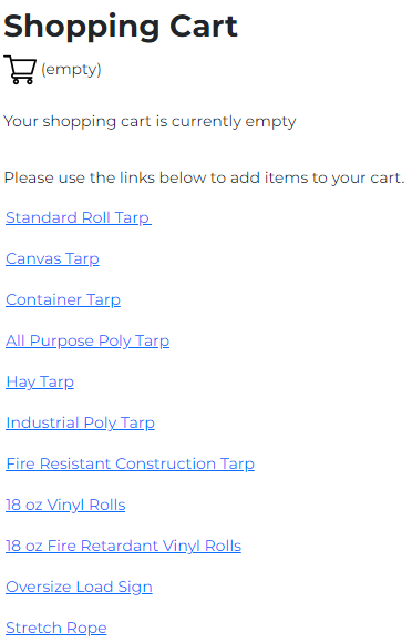 Typical Shopping Page Typical Shopping Page